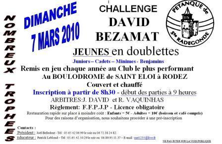 Challenge David Bezamat le 7 Mars 2010