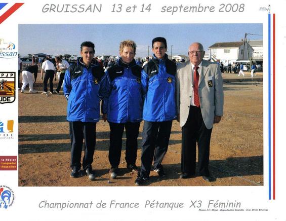 Nelly Carcelés, Monique Arnal, Marielle Julien et Lucien Manginot