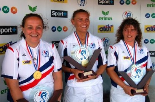 Florence Schopp, Angélique Papon et Marie-Christine Virebayre championnes de France 2008 Florence Schopp, Angélique Papon et Marie-Christine Virebayre championnes de France 2008
