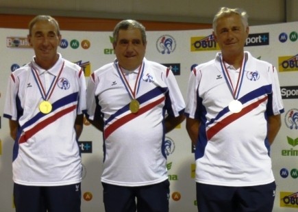 Pierre Dubost, Jean-Claude Peyron et Jean-Marie Boyer Joly Champions de France vétéran 2008