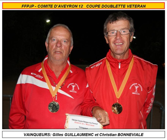 Coupe doublette vétérans 2018 Coupe doublette vétérans 2018