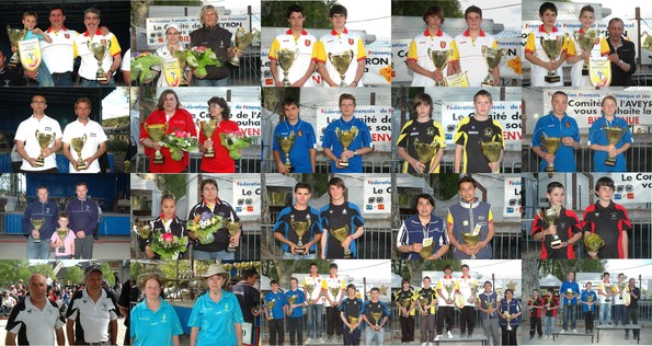 Tous les podiums doublette 2011 (photos et montage JC Savoyant)