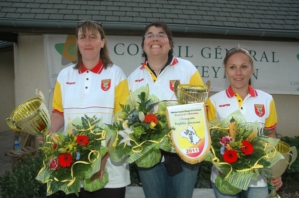 Nathalie Bourrel - Anne Gelis - Elodie Léonte (Pétanque de Creissels)