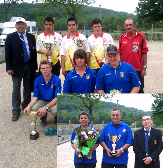 Champions / vice-champions junior et vice-champions doublette mixte