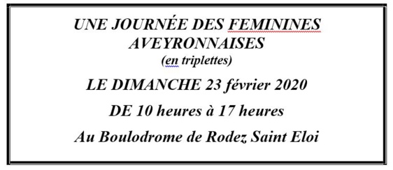 Journée Féminines 2020 Les résultats Journée Féminines 2020 Les résultats