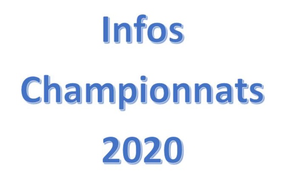 Info Championnats 2020