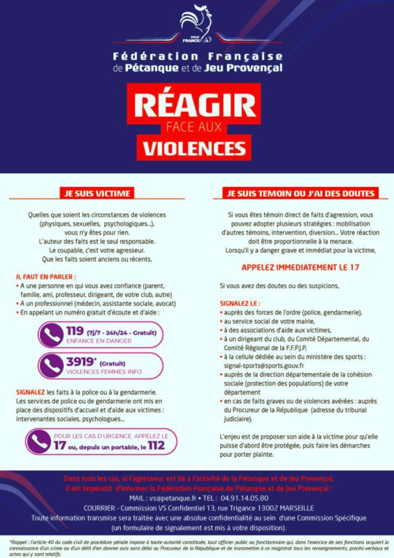 Réagir face aux violences