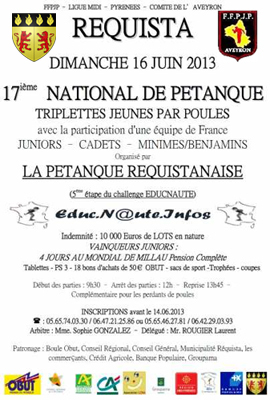 17ème National jeune de Réquista (le site internet)