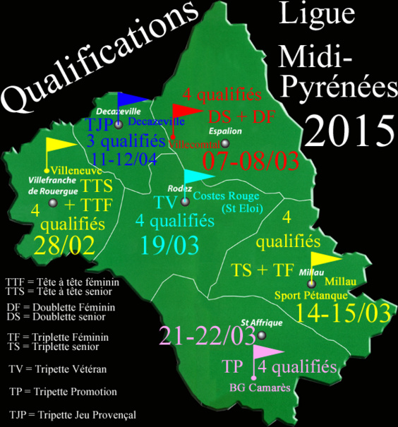 Qualifs Ligue Midi-Pyrénées 2015 (màj18/02) Qualifs Ligue Midi-Pyrénées 2015 (màj18/02)