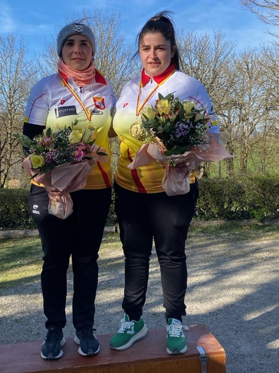 Championnes doublette féminines 2025 - (de g à d) BORIES Aurélie - BARREIROS Inès