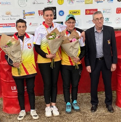 Championnes de l'Aveyron 2025 : Nelly Carceles, Nelly Morgan et Jennyfer Vaysset Championnes de l'Aveyron 2025 : Nelly Carceles, Nelly Morgan et Jennyfer Vaysset
