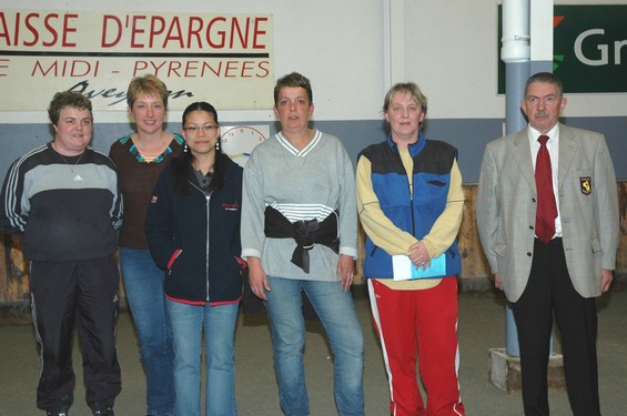 Nathalie Bujna, Fabienne Gladin, Aurélie Tériot, Marie Note, Nathalie Rodes et André Algans