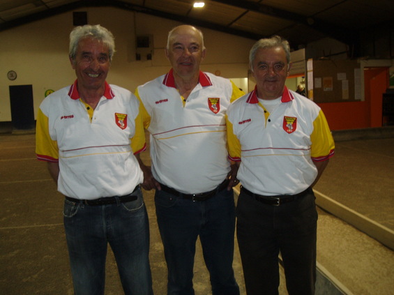 Guy Féral - Francis Viargues - André Routaboul (Sébazac) champions 2008 Guy Féral - Francis Viargues - André Routaboul (Sébazac) champions 2008