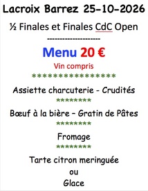 1/2 finales et Finales Cdc Open
