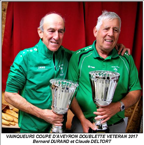 Coupe doublette vétérans Coupe doublette vétérans