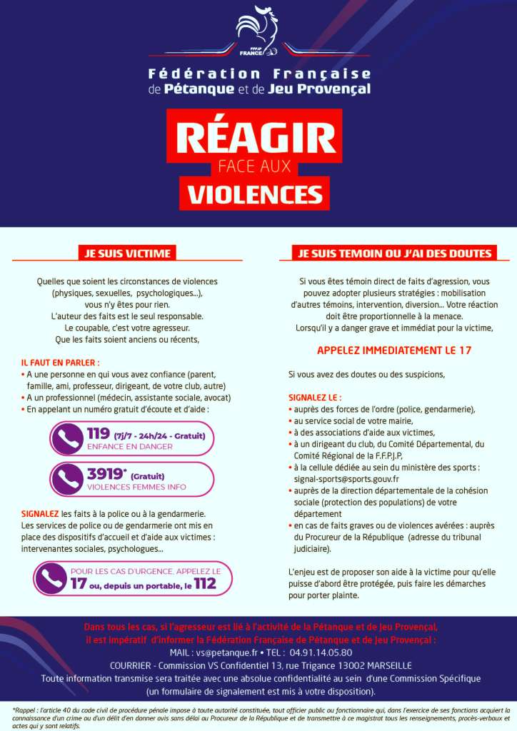 Réagir face aux violences
