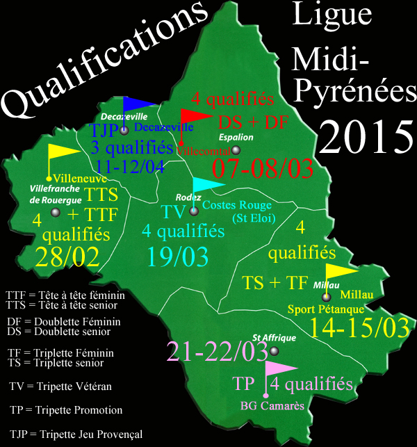 Qualifs Ligue Midi-Pyrénées 2015 (màj18/02) Qualifs Ligue Midi-Pyrénées 2015 (màj18/02)