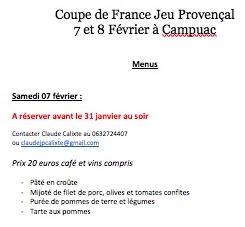 Coupe de France Jeu Provençal