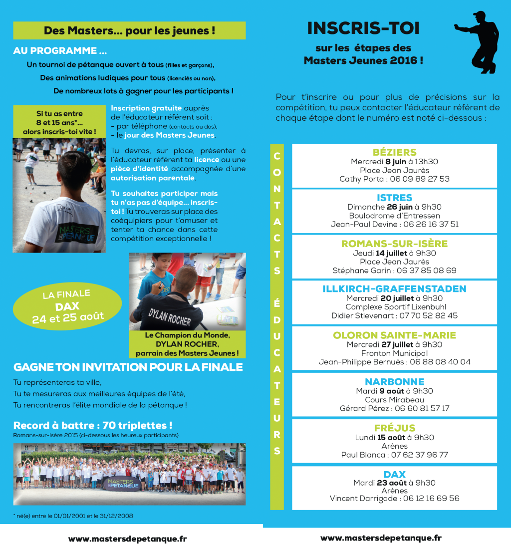 Master Jeunes 2016