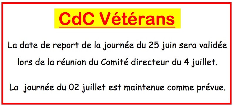 Journée de rattrapage CdC Vétérans