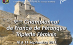 Bilan 1ère journée IXme Championnat de France triplette féminin