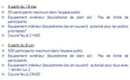 Calendrier de reprise