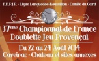 37me Championnat de France Doublette Jeu Provençal (màj20/08)
