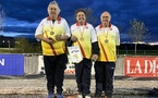 Champions Triplettes Vétérans 2025 : Claude Guilhem, Bruno Nunzio et Dominique Pourcel